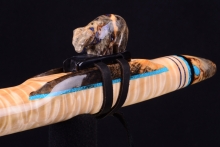 Curly Poplar Native American Flute, Minor, Mid G-4, #H32I